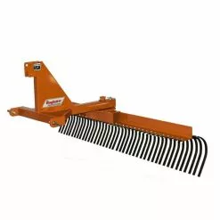 King Kutter 7' Professional Landscape Rake, Orange - YR-G-84-OP - Rakes